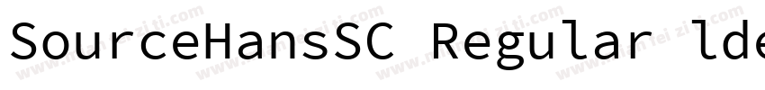 SourceHansSC Regular ldengtit字体转换